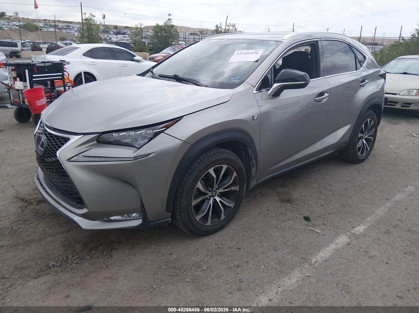 Vin: jtjbarbz0g2051385, lot: 45764276, lexus nx 200t f sport 20162
