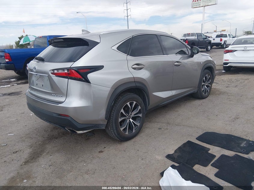 Vin: jtjbarbz0g2051385, lot: 45764276, lexus nx 200t f sport 20164