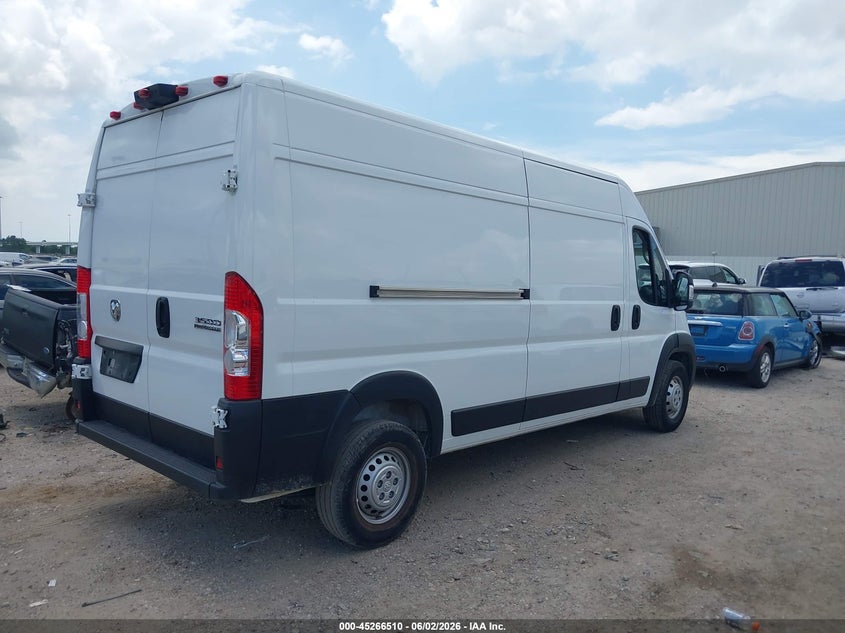 Vin: 3c6mrvhg3se546279, lot: 45764330, ram promaster 3500 tradesman high roof 159 wb w/pass seat 20254