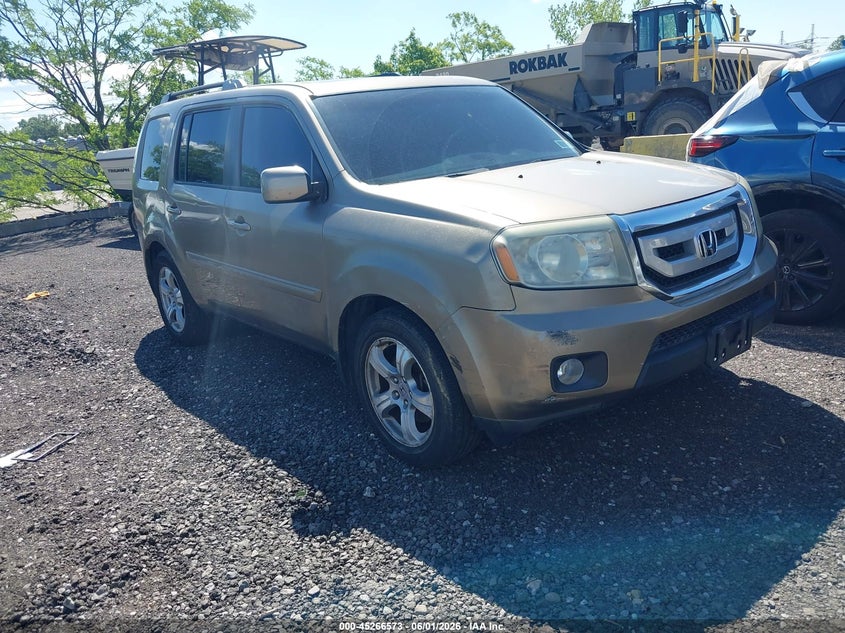 5FNYF4H72BB059677 2011 Honda Pilot 3.5 Ex-L gold