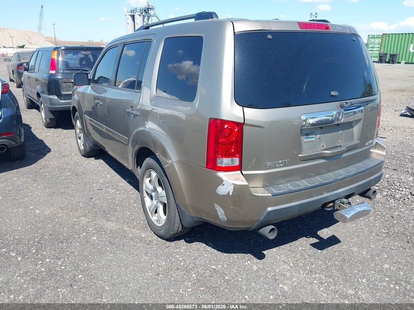 5FNYF4H72BB059677 2011 Honda Pilot 3.5 Ex-L gold