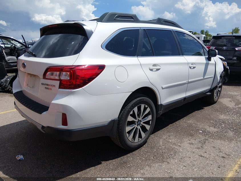 Vin: 4s4bsenc3f3313517, lot: 45764468, subaru outback 3.6r limited 20154