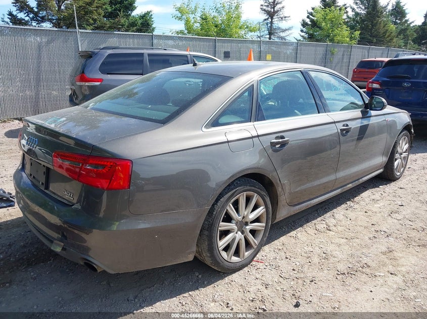 Vin: wauhgafc6dn052275, lot: 45764486, audi a6 3.0t premium 20134