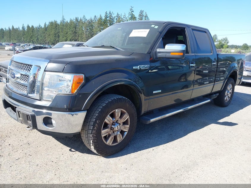2012 Ford F-150 3.5 Lariat black Lot 111045266694 Vin 1FTFW1ET3CFB43740