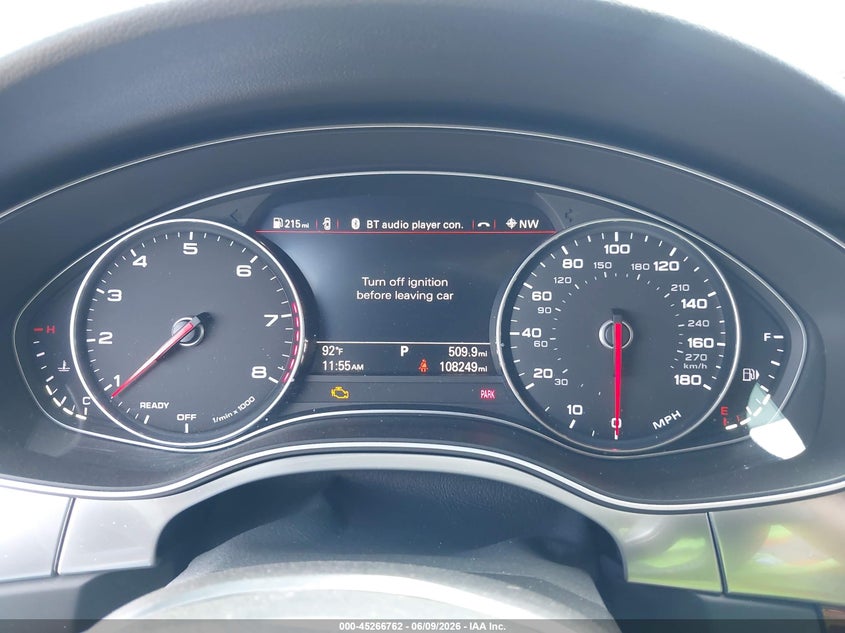 2016 AUDI A6 SEDAN 2.0L I-4 DI, DOHC, VVT, TURBO, 252HP