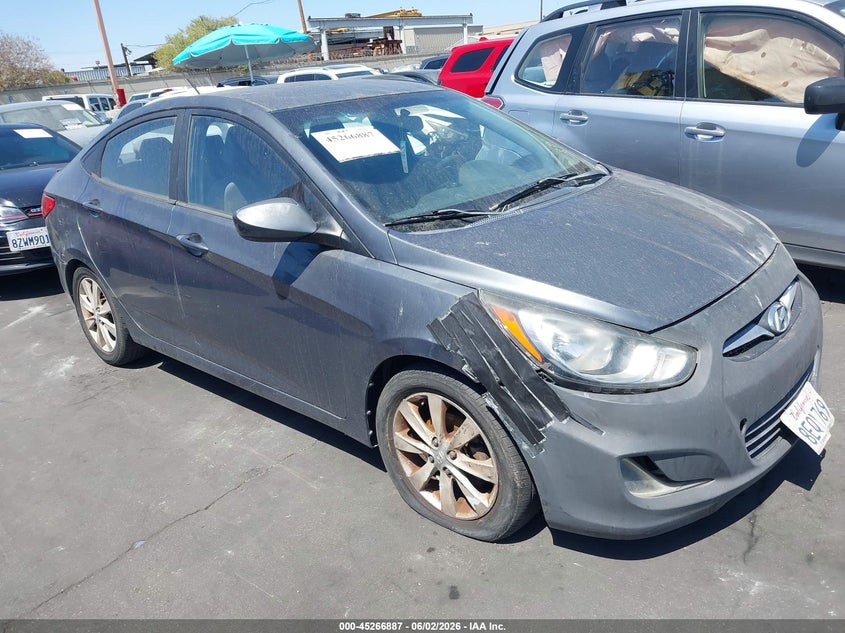 2012 Hyundai Accent 1.6 Gls grey Lot 111045266887 Vin KMHCU4AE7CU163725