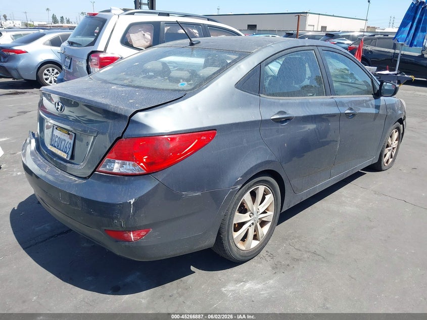 2012 Hyundai Accent 1.6 Gls grey Lot 111045266887 Vin KMHCU4AE7CU163725