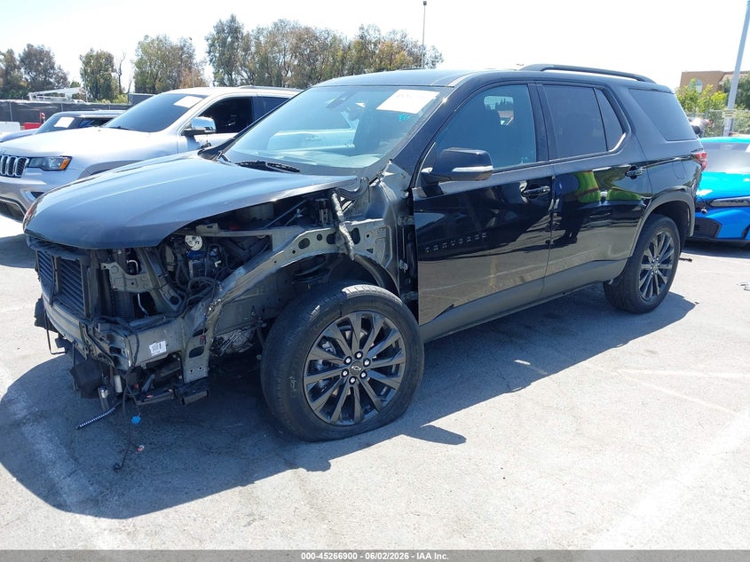 Vin: 1gnerjkw2nj182473, lot: 45764720, chevrolet traverse fwd rs 20222