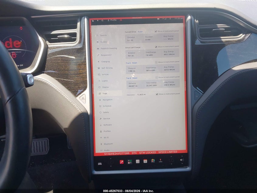 2018 Tesla Model S 100D/75D/P100D VIN: 5YJSA1E24JF277386 Lot: 45267033