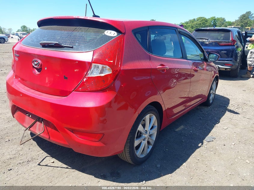 2012 Hyundai Accent 1.6 Se red Lot 111045267190 Vin KMHCU5AE7CU004645