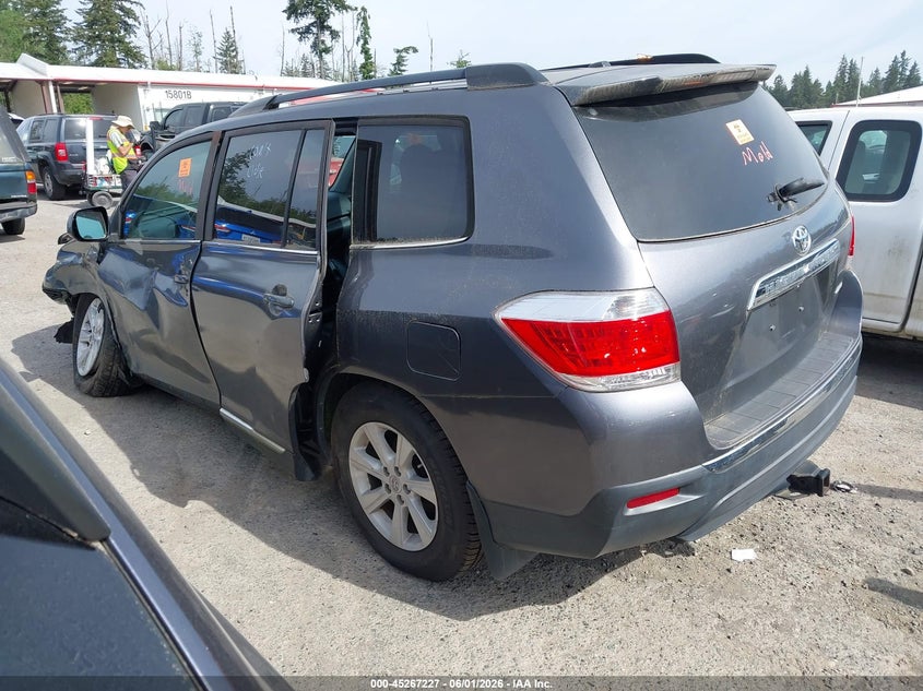 2012 Toyota Highlander 3.5 Se V6 grey Lot 111045267227 Vin 5TDBK3EH6CS152787