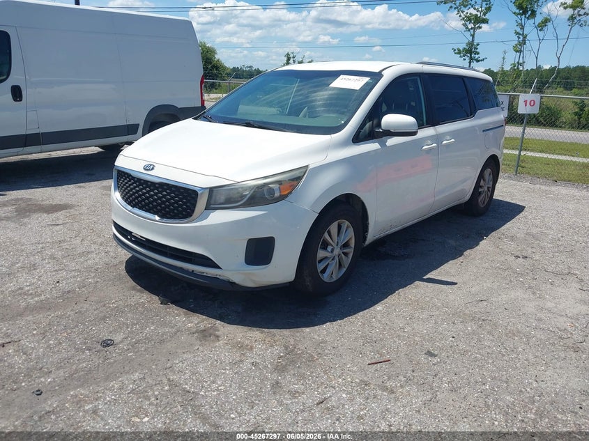 Vin: kndmb5c10g6119588, lot: 45765121, kia sedona lx 20162
