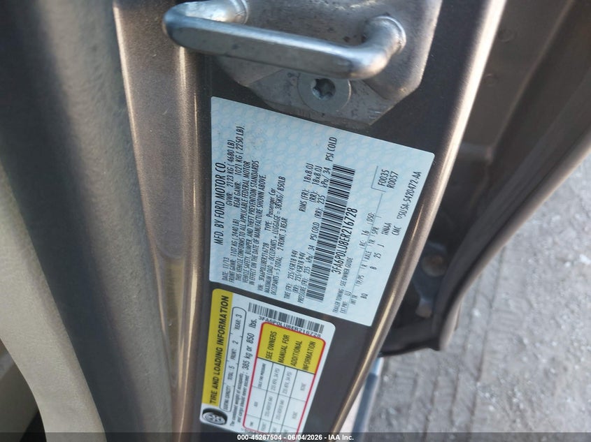 2014 Ford Fusion Hybrid Se VIN: 3FA6P0LU8ER216728 Lot: 45267504