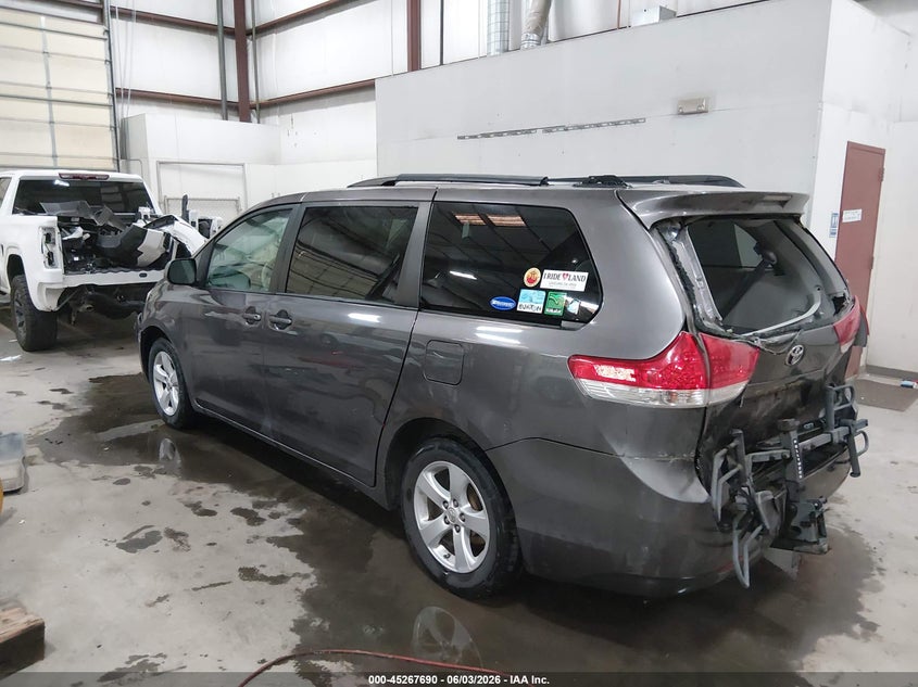 Vin: 5tdkk3dc1cs221925, lot: 45765514, toyota sienna le v6 8 passenger 20123