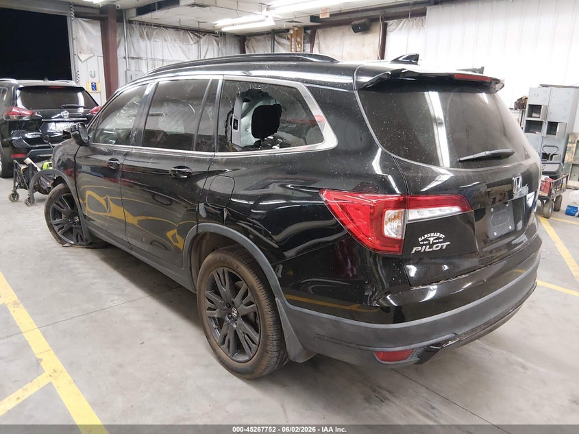 Vin: 5fnyf6h23mb008871, lot: 45765576, honda pilot awd special edition 20213