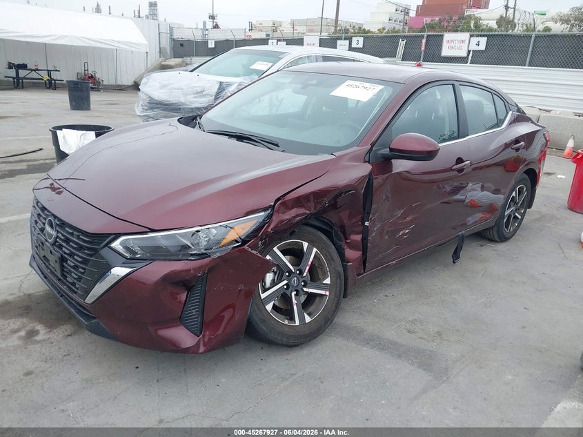 Vin: 3n1ab8cvxsy419165, lot: 45765751, nissan sentra sv 20252