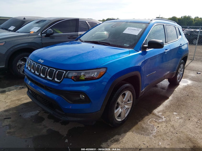Vin: 3c4njdbbxnt212004, lot: 45765855, jeep compass latitude 4x4 20222