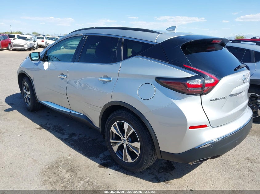 Vin: 5n1az2bj8mc129020, lot: 45766123, nissan murano sv fwd 20213