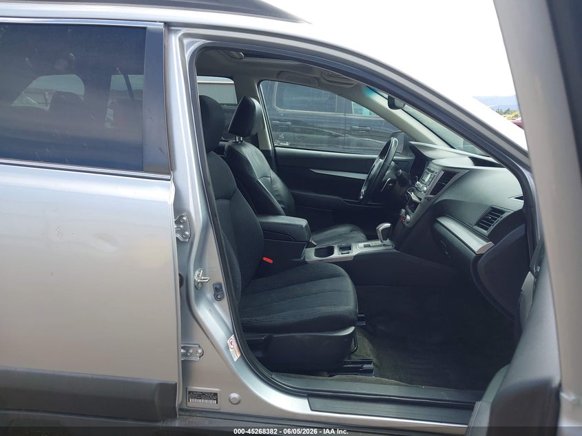 2012 Subaru Outback 2.5 2.5I Premium silver Lot 111045268382 Vin 4S4BRBGCXC3253948