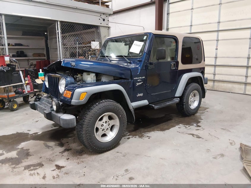 JEEP WRANGLER 2000 VIN 1J4FA49S4YP795392