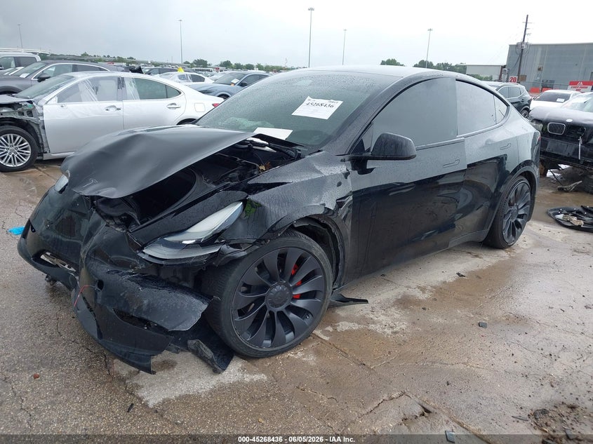 Vin: 7saygdefxpf603541, lot: 45766260, tesla model y performance dual motor all-wheel drive 20232