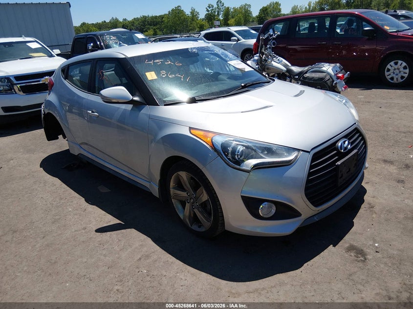 Vin: kmhtc6ae9eu195562, lot: 45766465, hyundai veloster turbo w/blue 2014 img_1