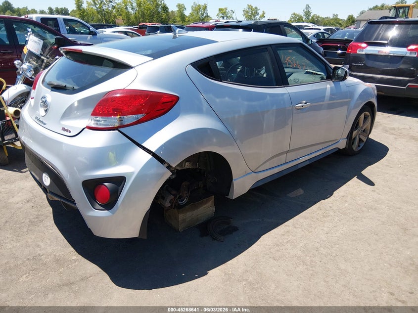 Vin: kmhtc6ae9eu195562, lot: 45766465, hyundai veloster turbo w/blue 20144