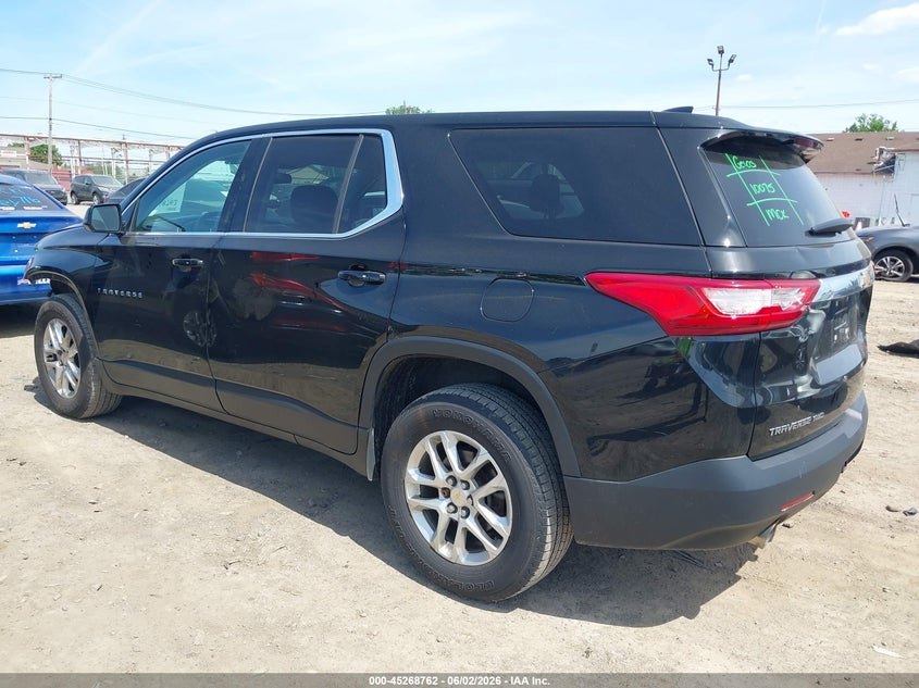 Vin: 1gnevfkw6jj109514, lot: 45766586, chevrolet traverse ls 20183