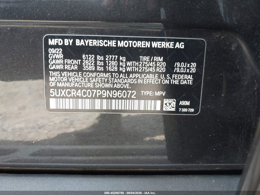 2023 BMW X5 SDRIVE40I — Фото 9