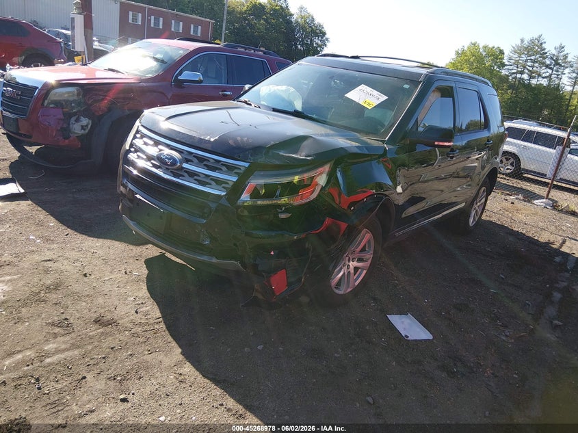 Vin: 1fm5k8d85jgb53427, lot: 45766802, ford explorer xlt 20182