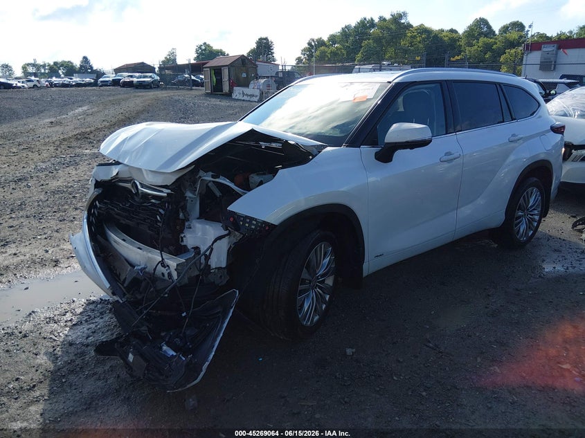 Vin: 5tdebrch9ss671673, lot: 45766888, toyota highlander hybrid platinum 20252