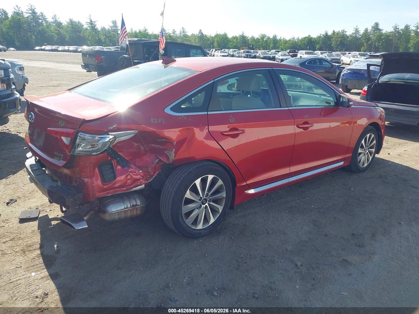 Vin: 5npe34af7hh519116, lot: 45767242, hyundai sonata sport 20174
