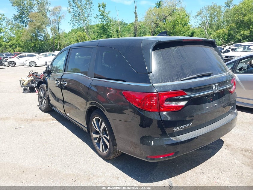Vin: 5fnrl6h80nb024755, lot: 45767314, honda odyssey touring 20223