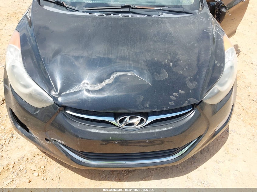 2012 Hyundai Elantra 1.8 Gls (Ulsan Plant) black Lot 111045269504 Vin KMHDH4AE2CU460622