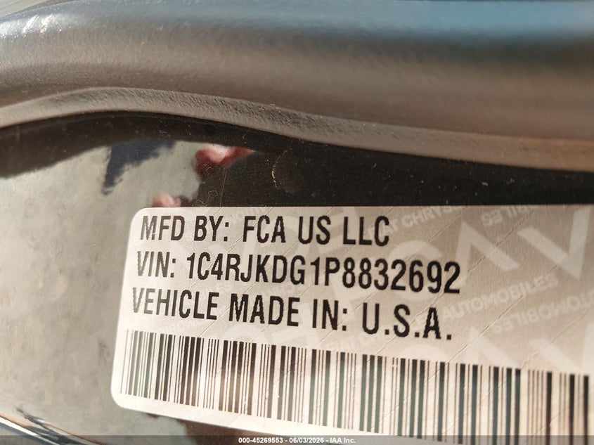 2023 Jeep Grand Cherokee L Overland 4X4 VIN: 1C4RJKDG1P8832692 Lot: 45269553