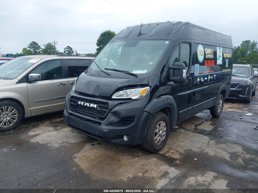 Vin: 3c6lrvbg9pe587740, lot: 45767403, ram promaster 1500 high roof 136 wb 20232