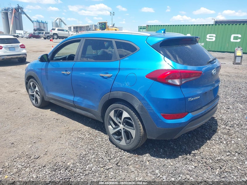 Vin: km8j3ca27gu186115, lot: 45767411, hyundai tucson limited 20163