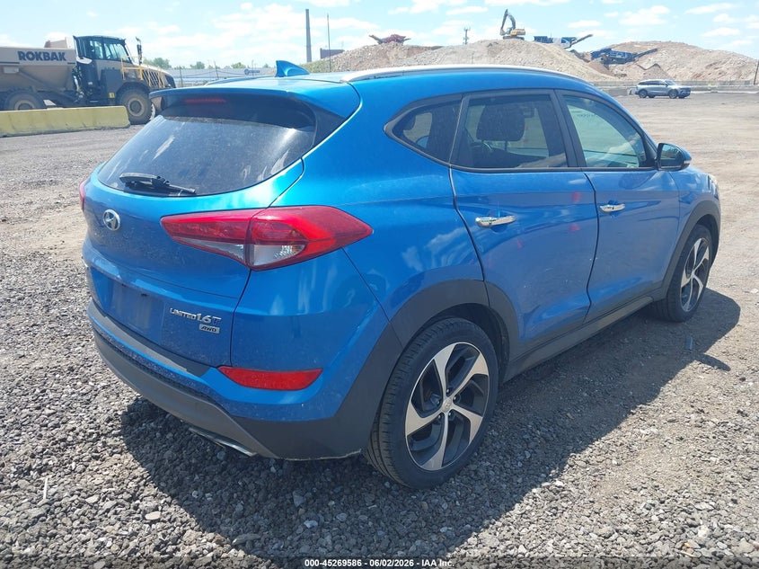 Vin: km8j3ca27gu186115, lot: 45767411, hyundai tucson limited 20164