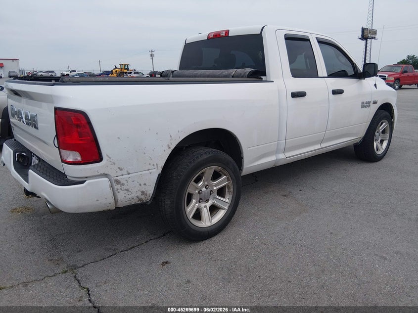 Vin: 1c6rr7ft7js135125, lot: 45767523, ram 1500 express  4x4 6'4 box 20184