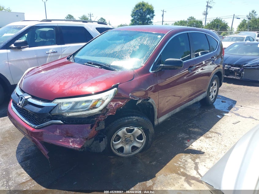 Vin: 2hkrm4h32fh697667, lot: 45767685, honda cr-v lx 20152