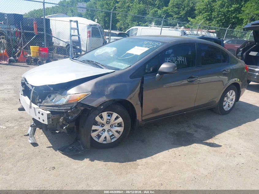 2012 Honda Civic Lx 19XFB2F51CE364300 photo 1