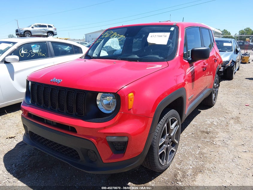 Vin: zacnjdab5mpm53263, lot: 45767894, jeep renegade jeepster 4x4 20212