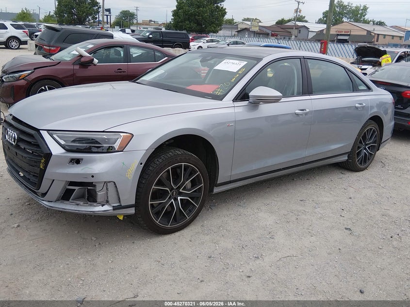 Vin: wau8daf80mn012357, lot: 45768145, audi a8 l 55 tfsi quattro tiptronic 20212