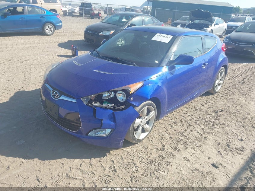 Vin: kmhtc6ad2eu217196, lot: 45768227, hyundai veloster base w/black 20142