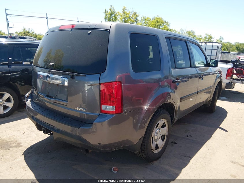 Vin: 5fnyf4h24eb025216, lot: 45768277, honda pilot lx 20144
