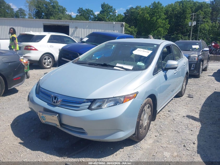 2012 Honda Civic 1.5 Hybrid silver Lot 111045270558 Vin JHMFB4F29CS000400