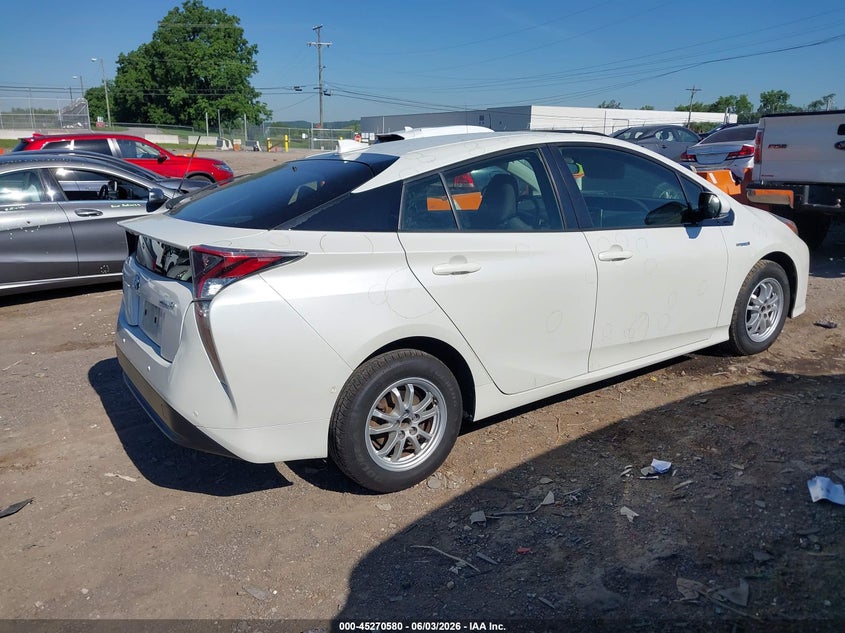Vin: jtdkarfu6j3545530, lot: 45768403, toyota prius three 20184