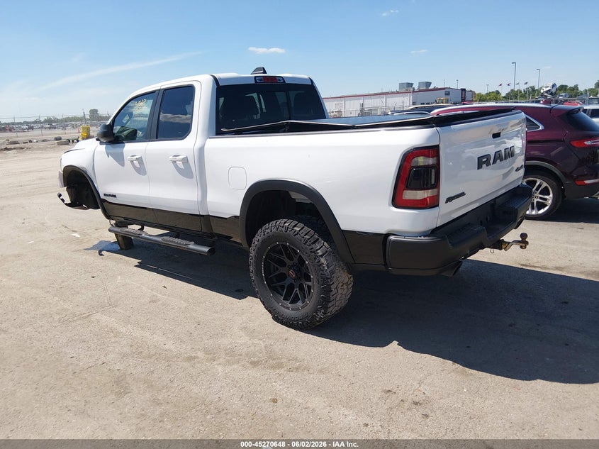 Vin: 1c6srfet8ln295772, lot: 45768472, ram 1500 rebel  4x4 6'4 box 20203