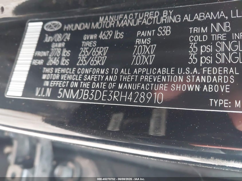 2024 HYUNDAI TUCSON auction photo 8