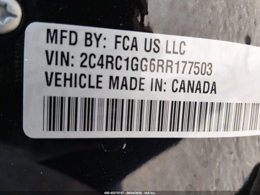 2024 Chrysler Pacifica Limited VIN: 2C4RC1GG6RR177503 Lot: 45270757
